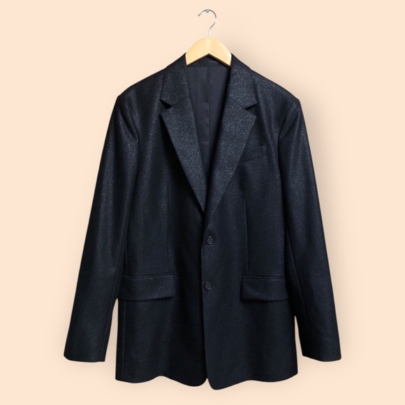 Filippa K Davina Lurex Blazer Jacket Black Shimmer Luxury Designer Women’s US 6 - Picture 1 of 16